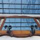 Coat rack with mirror