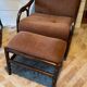 Vintage 70s velvet rattan set.