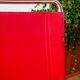 Set of 4 tubular chairs in Red Italy split leather, Design, 1970