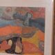 Original Swedish glazed pastel/oil on panel – abstract – glazed, vintage & framed – 86 × 66 cm (33.9" × 26.0")