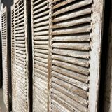 Shutter set in patinated old oak