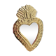 Brass heart mirror type ex-voto habibi