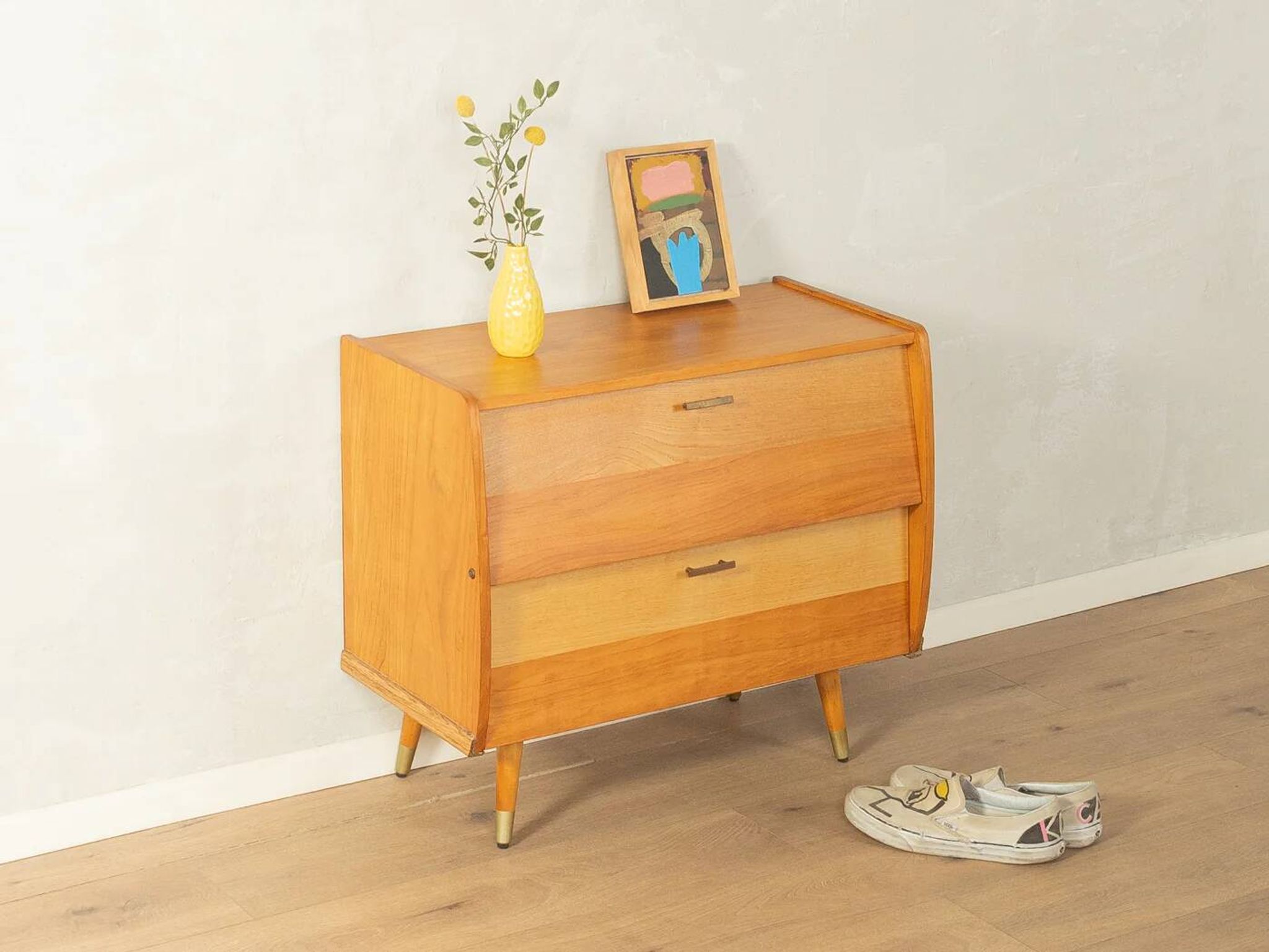Cabinet à chaussures style mid-century, années 1950