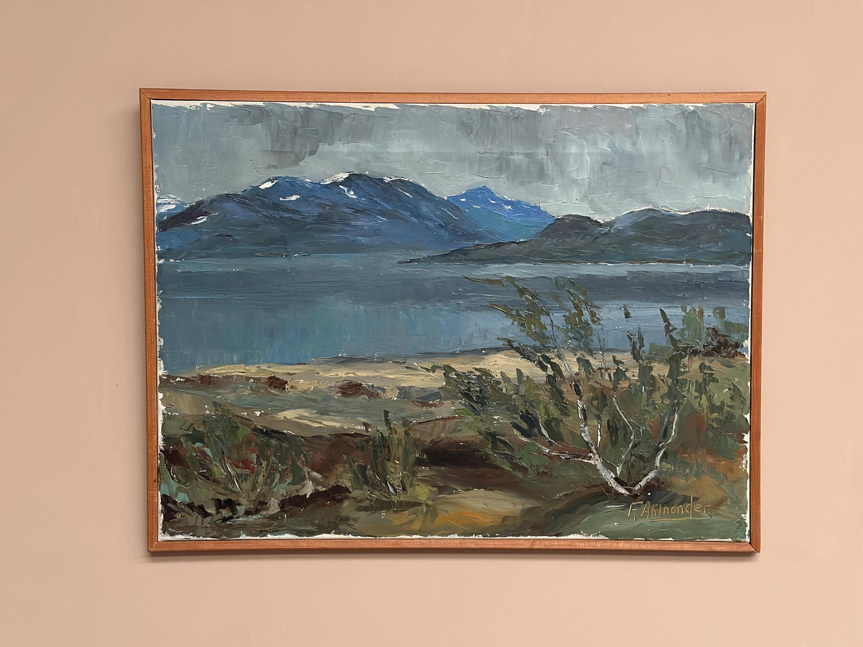 Swedish Oil on Canvas – “Sommardag” by John Fritz Ahlnander