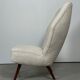 Danish Lounge Chair in silk upholstery 1940s