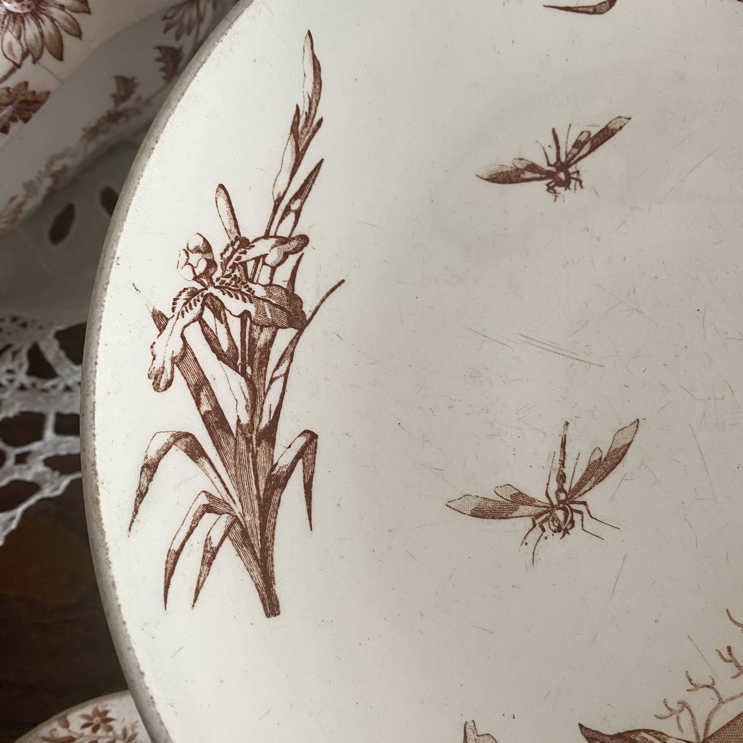 Old Luneville earthenware compote bowl