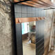 Teak & brass coat rack