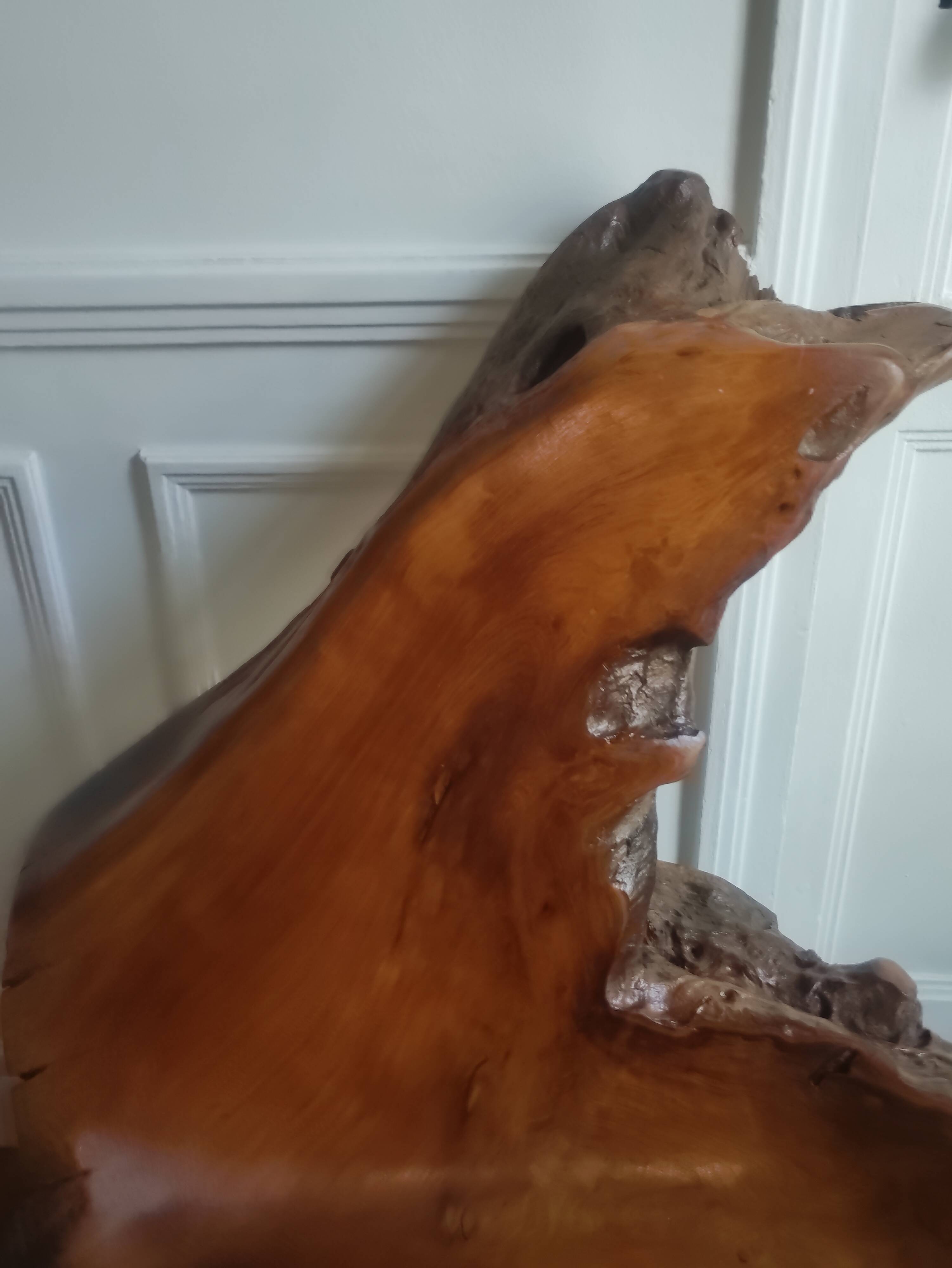 Exotic wood armchair