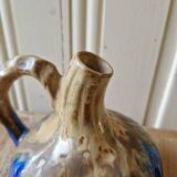 jug or carafe signed Gilbert Méténier enamelled stoneware