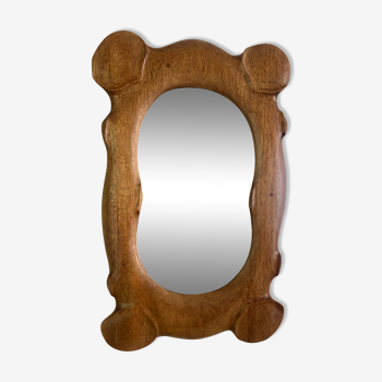 Polymorphic mirror in vintage wood
