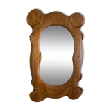 Polymorphic mirror in vintage wood