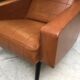 Brown skai armchair