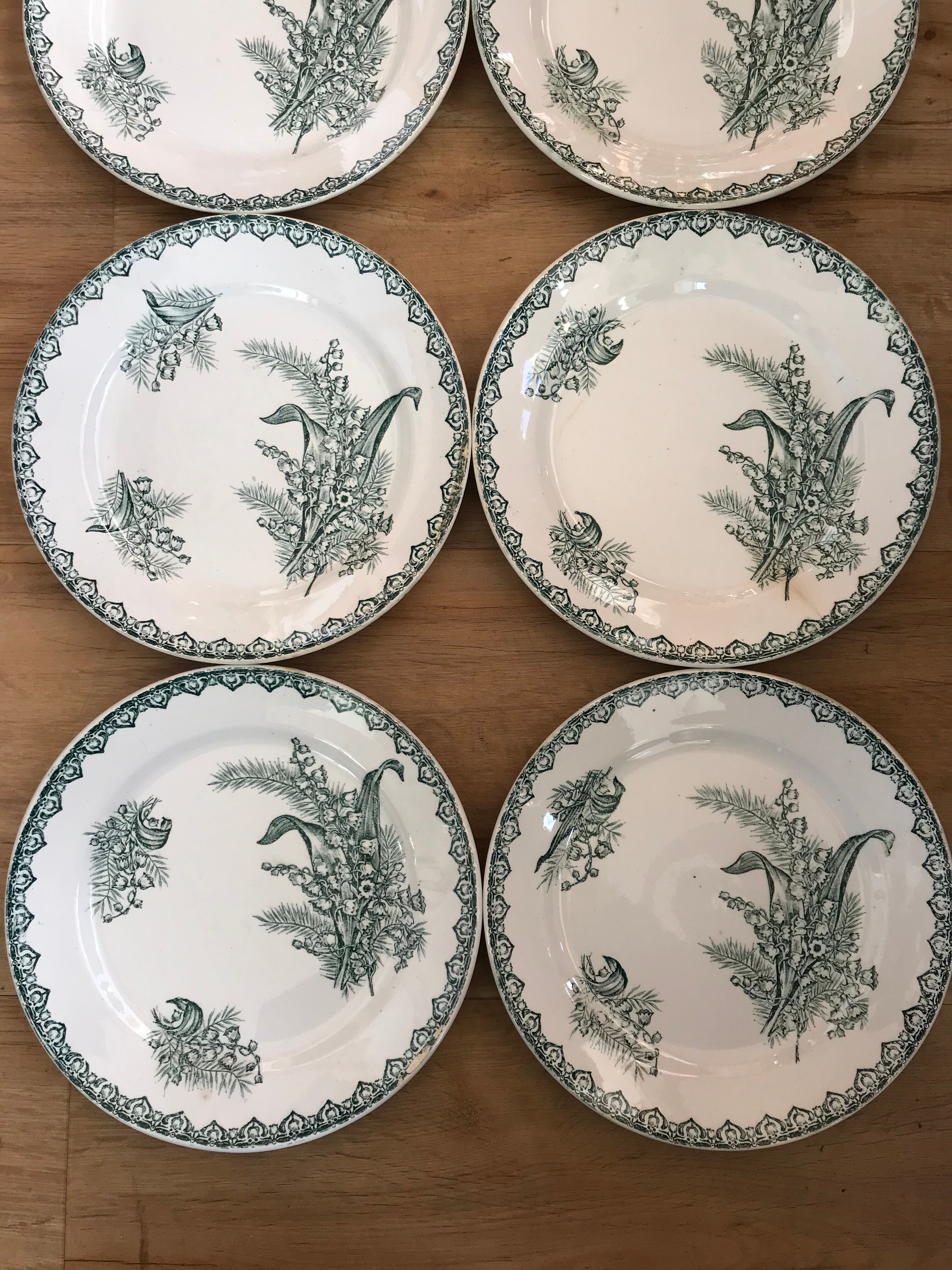 6 assiettes anciennes