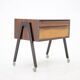 Mid-Century Danish Modern Palisander Sewing Cabinet on Wheels, 1960s