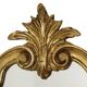 French Baroque-style gold-leaf gilded mirror with crest, 60 cm