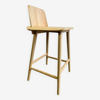 Solid wood stool