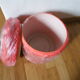 Flashy orange pink moumoute pouf