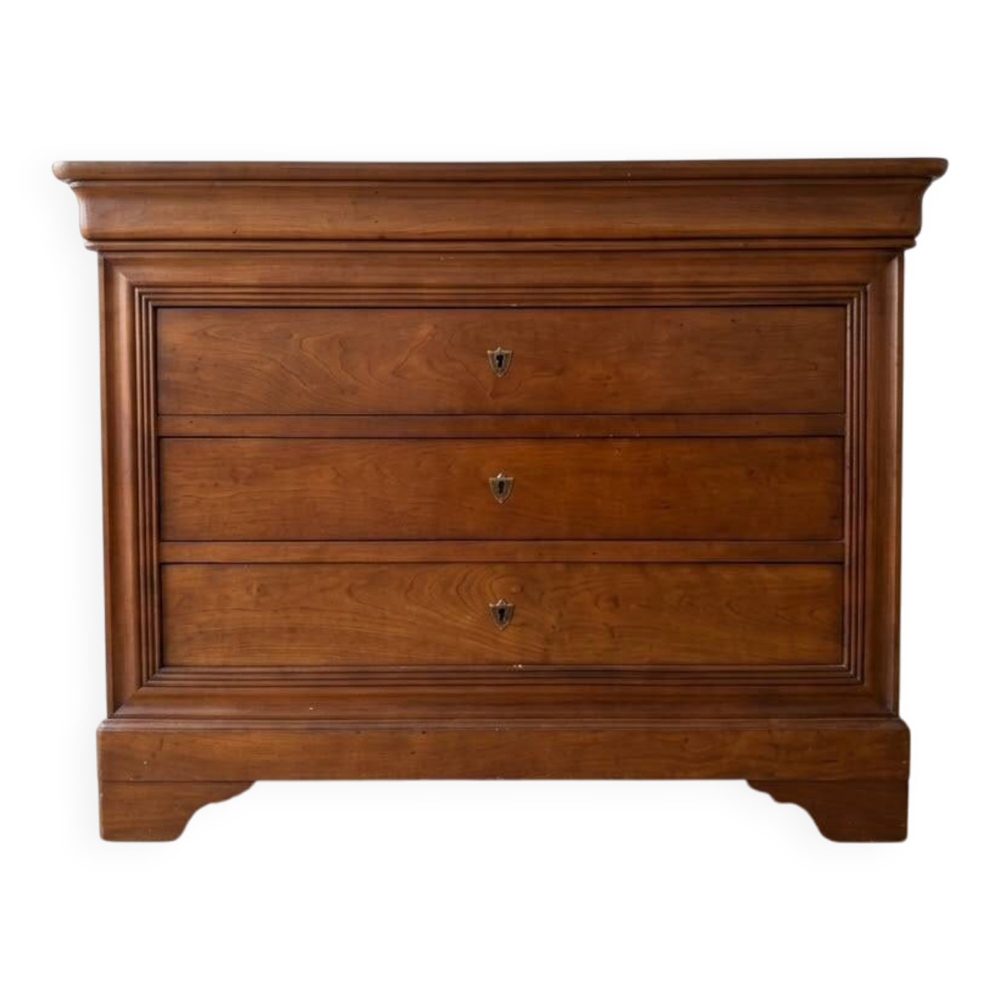 Commode Louis-Philippe ancienne en merisier avec tiroir secret