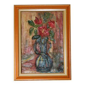 Peinture vintage Vase avec Roses
