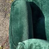 Fauteuil en velours vert "spage age" par Beka, 1970