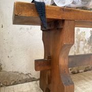 Paire de bancs noyer 1900