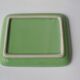 Small vintage ceramic butter dish - green and yellow