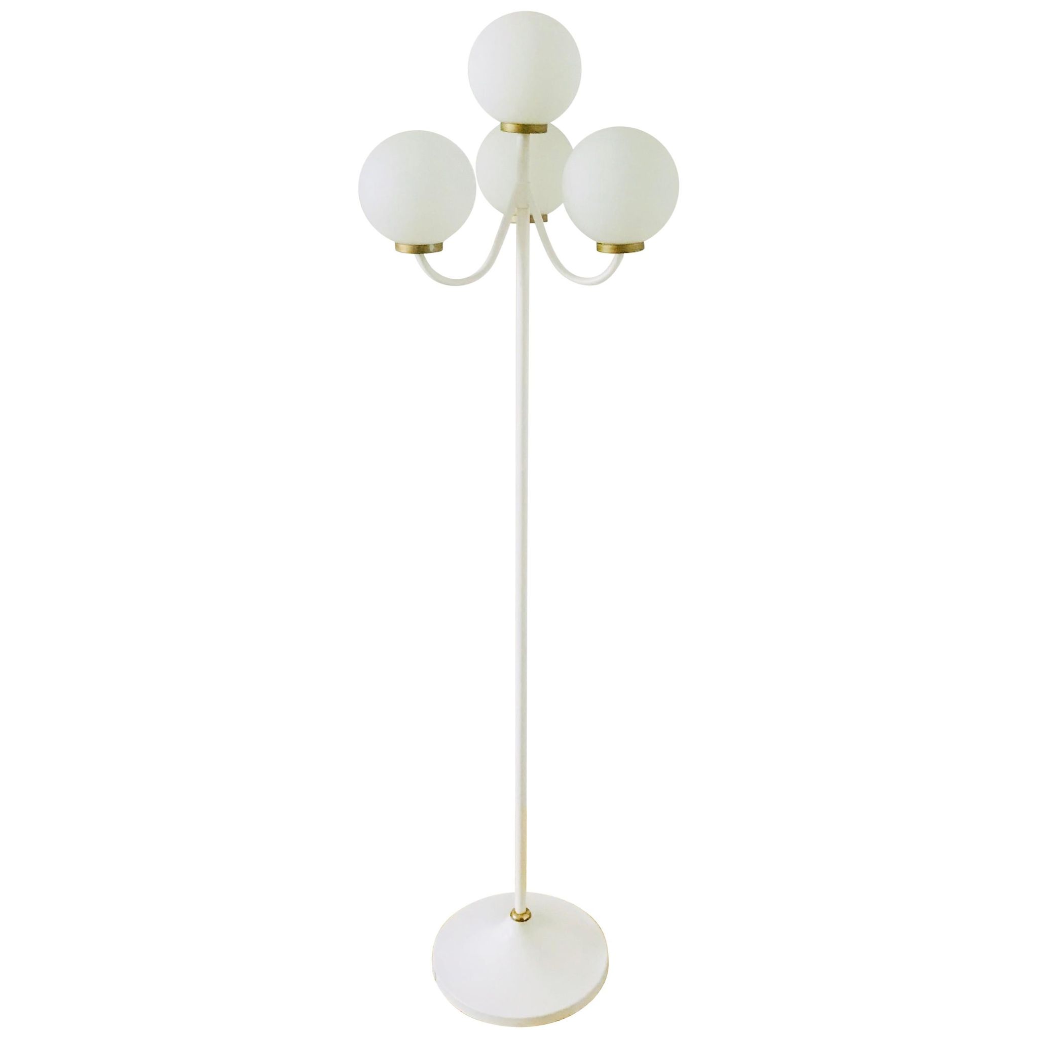 Lampadaire blanc Kaiser, Allemagne, années 1960