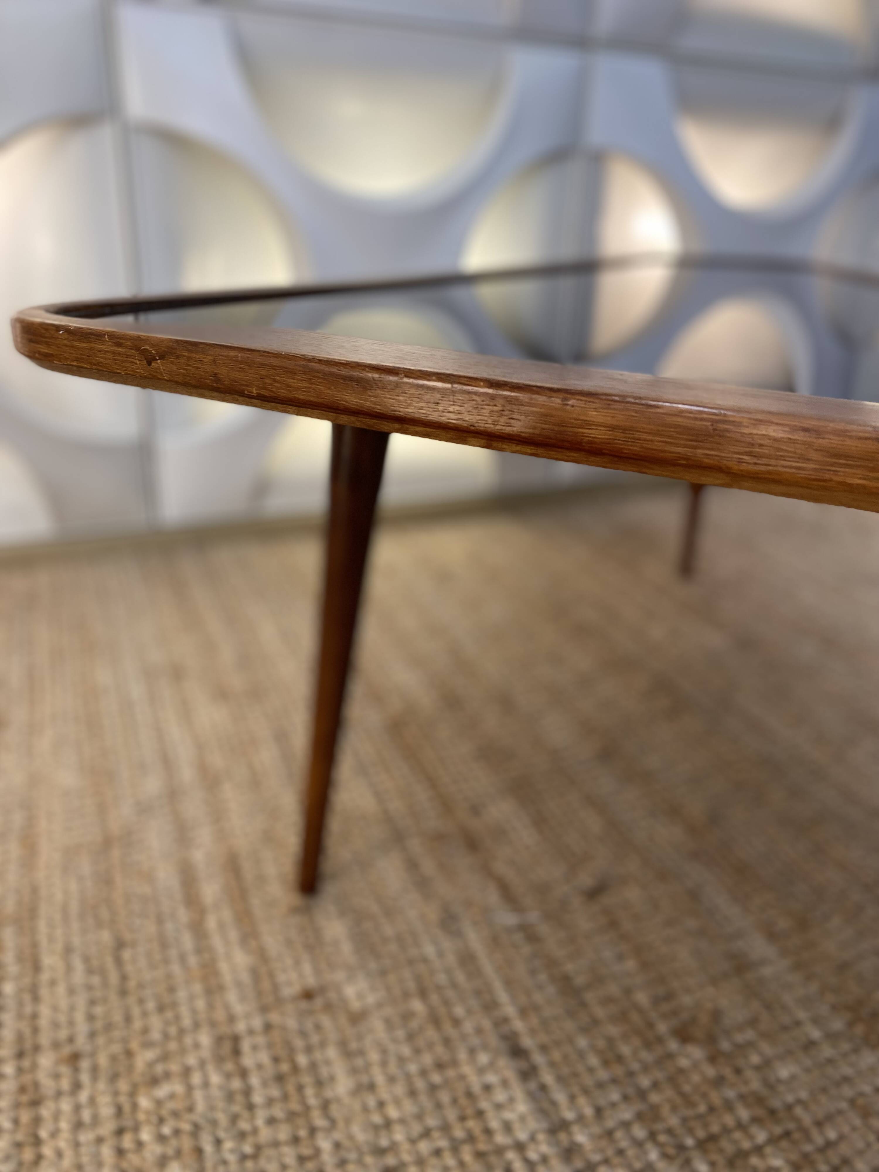 Vintage Coffee Table by Charles Ramos Free Form 1950