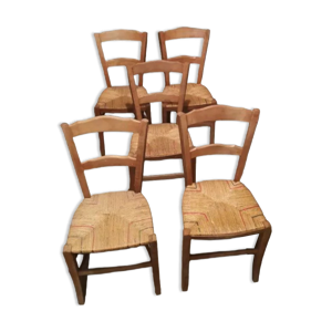 lot de 6 chaises de ferme