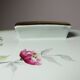 Art Deco style soup tureen with floral decoration, vintage celadon porcelain from Limoges, France.