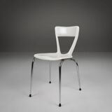 Chaise de salle à manger Gilac blanche vintage, années 1960