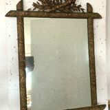 Louis XVI style mirror in wood and patinated stucco XX century 105 X  75cm