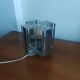 Vintage 70s chrome cube lamp – Brutalist / Space Age style + Bulb