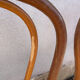 Set of 4 bentwood bistro chairs with caning.