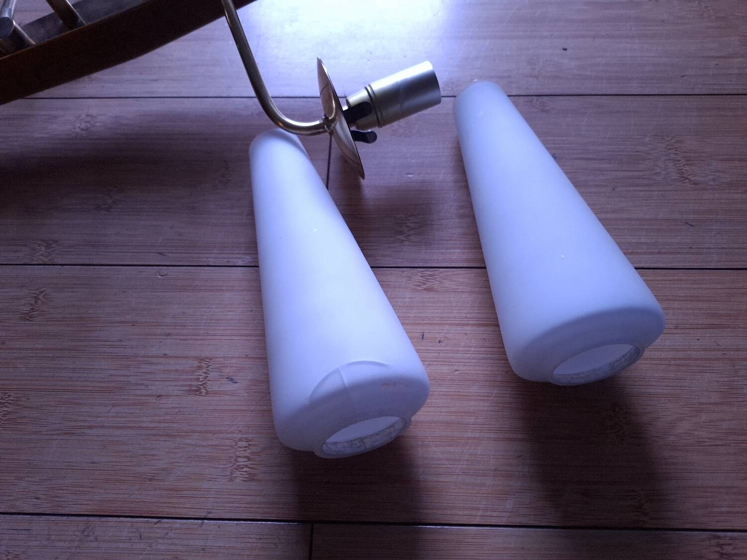 60's teak wall light from Maison Lunel