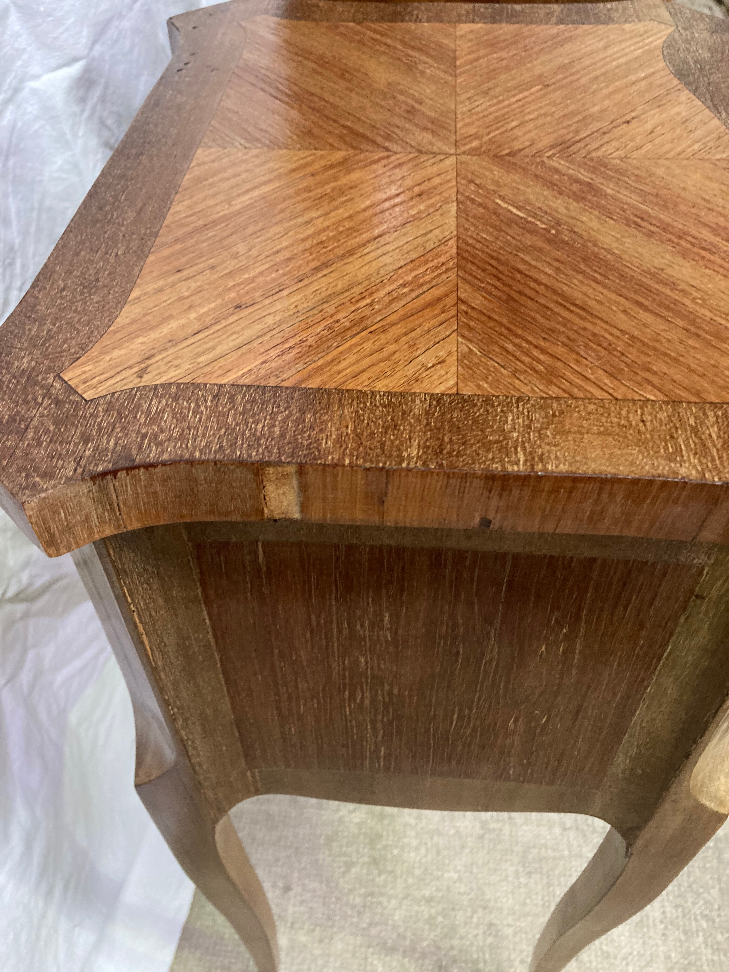 Pair of louis XV bedside tables in marquetry