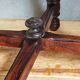 Antique stool in turned and carved solid wood