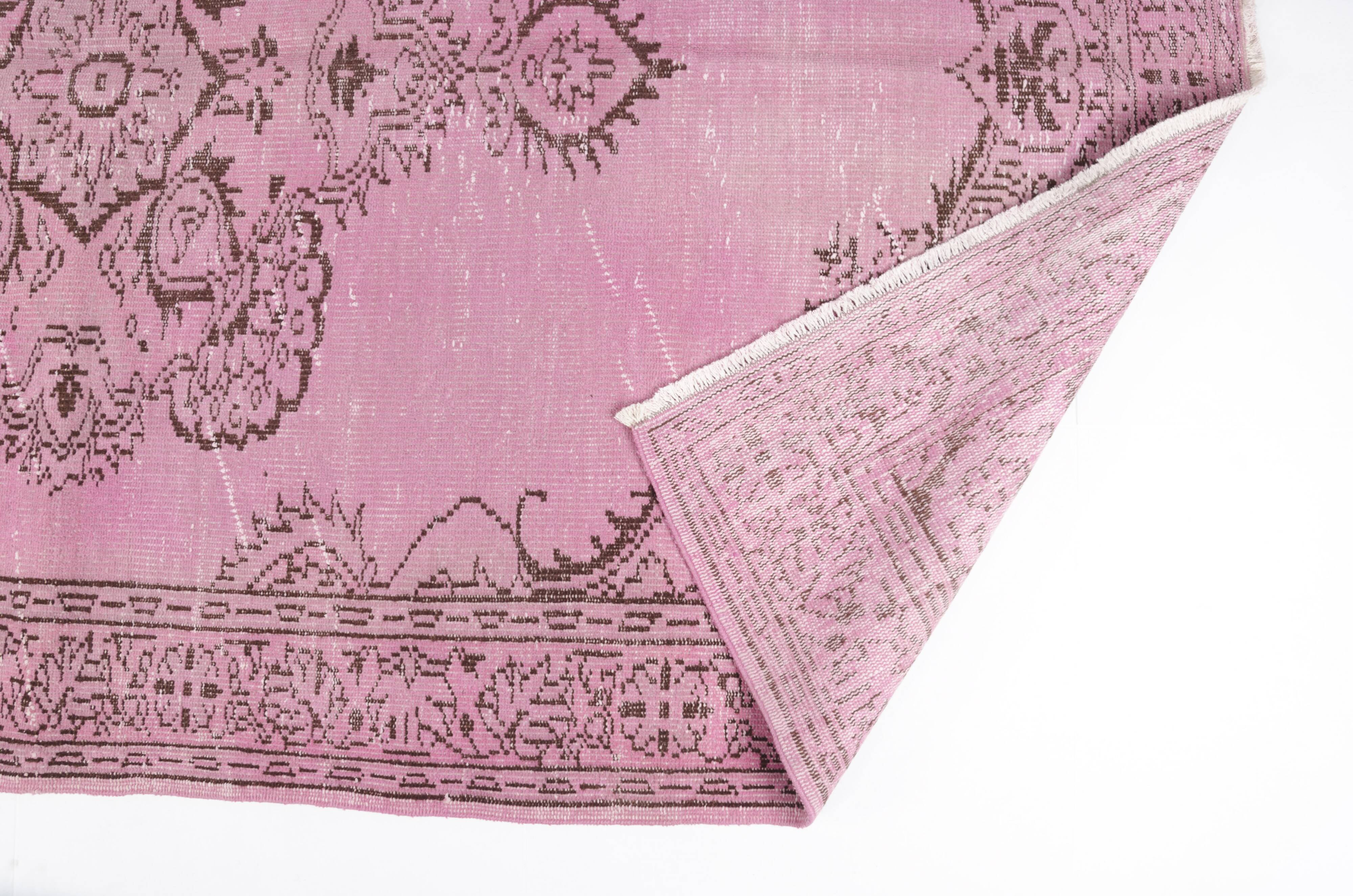 Pale Pink Vintage Turkish rug SKU-2532