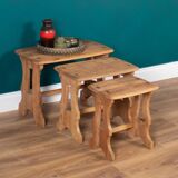 Retro Restored Ercol Chantry Nest Of Elm Tables