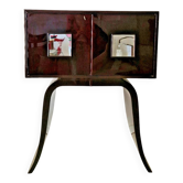 Mid Century Art Deco High-Leg Cocktail Cabinet High Gloss Lacquer