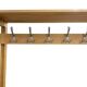 Vintage portemanteau XL en bois avec banc