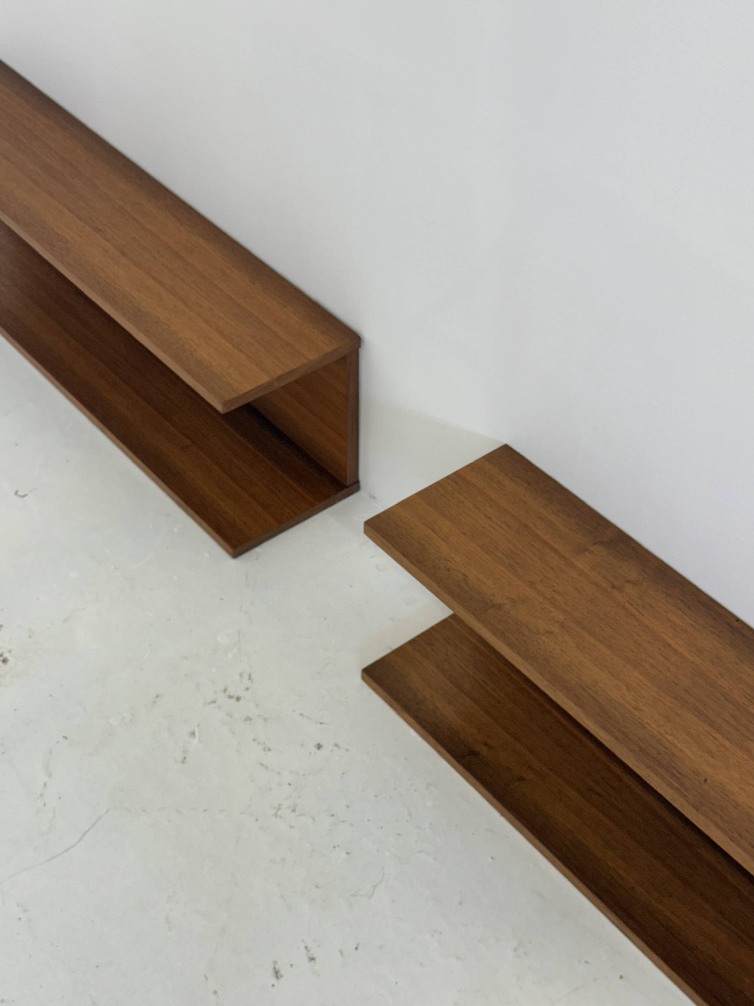 Set of two Danish Teak Wall Shelves Mid-Century