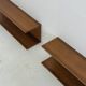 Set of two Danish Teak Wall Shelves Mid-Century