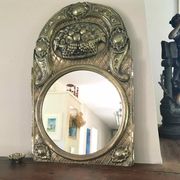 Miroir vintage cadre en laiton
