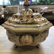 Tureen and its oval platter in moustiers - perfect condition