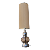 lampe de sol en verre design années 70