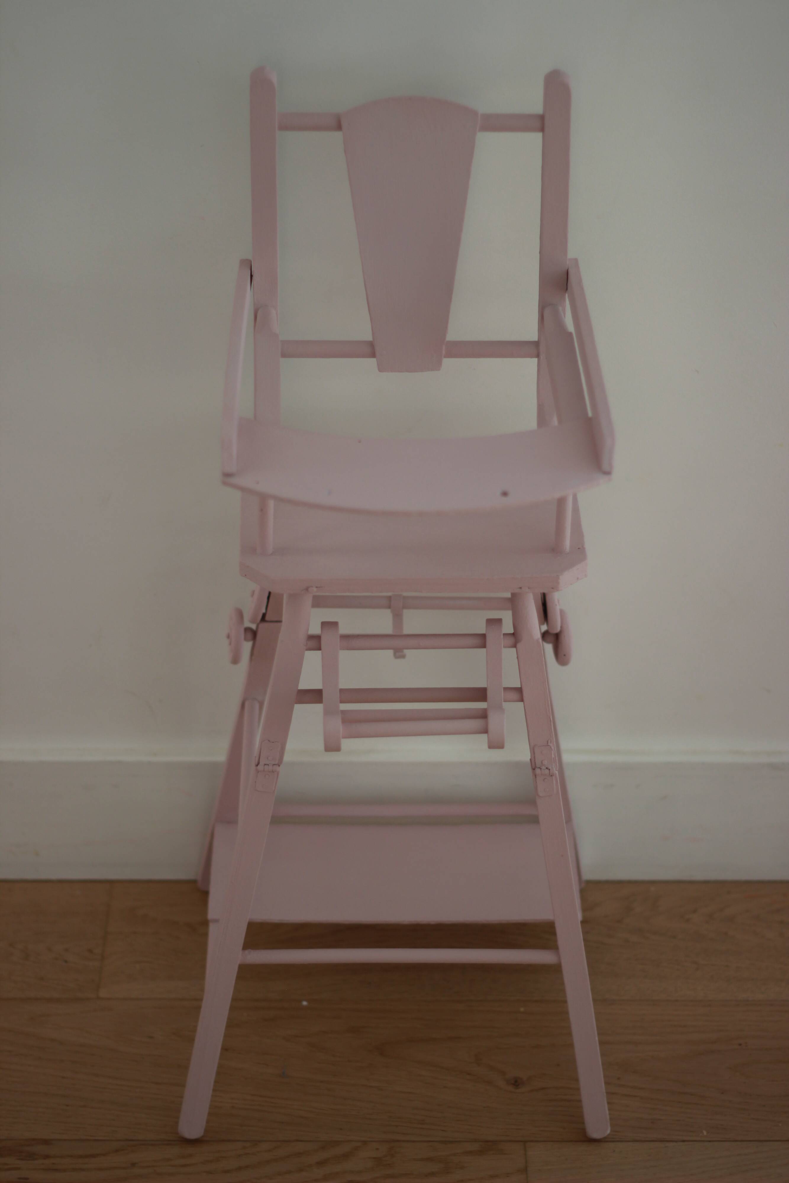 Children's wooden high chair