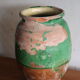 Green glazed terracotta confit pot