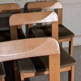 Set of six elm chairs from the 60s DLG regain