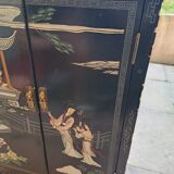 Black chinoiserie lacquer cabinet